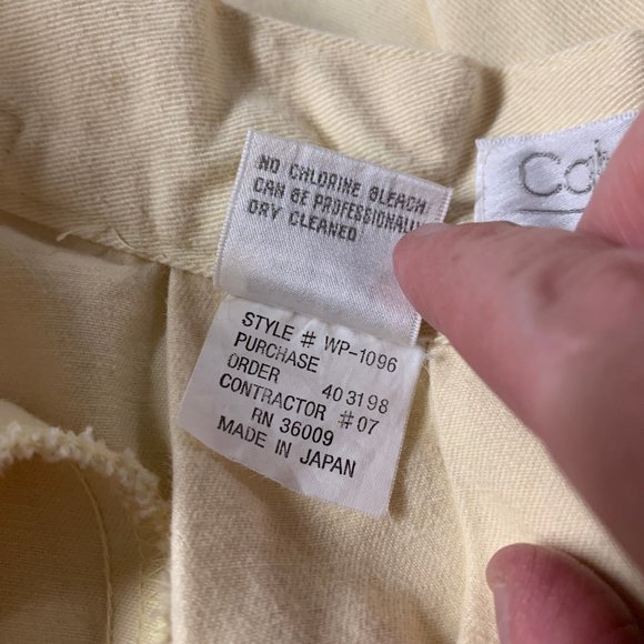 Vintage Calvin Klein Sport 1980s Cream Long Pleated Skirt Size 10 - Picture 8 of 11